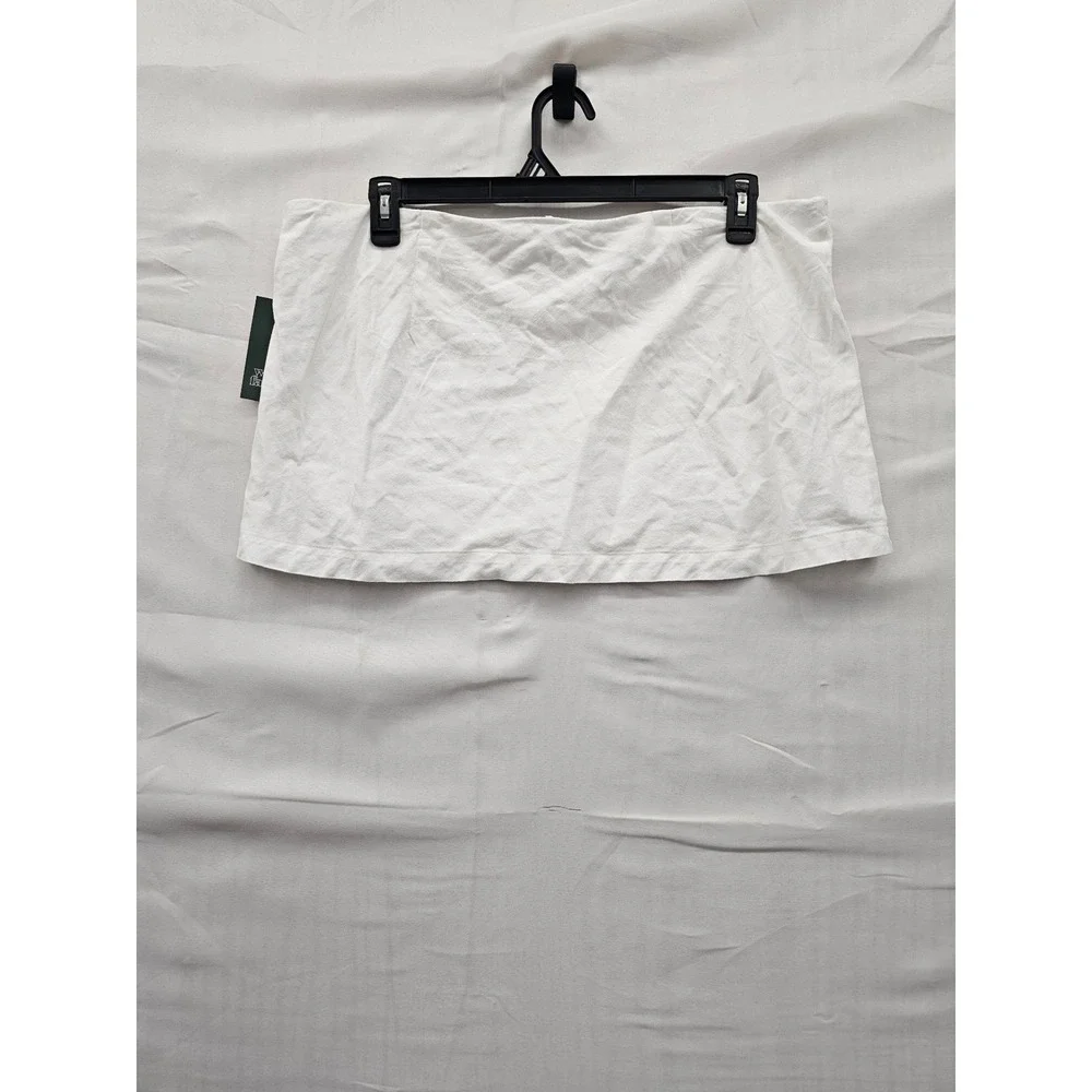 Wild Fable Womens Mini Skirt White Linen Blend Casual Size XL